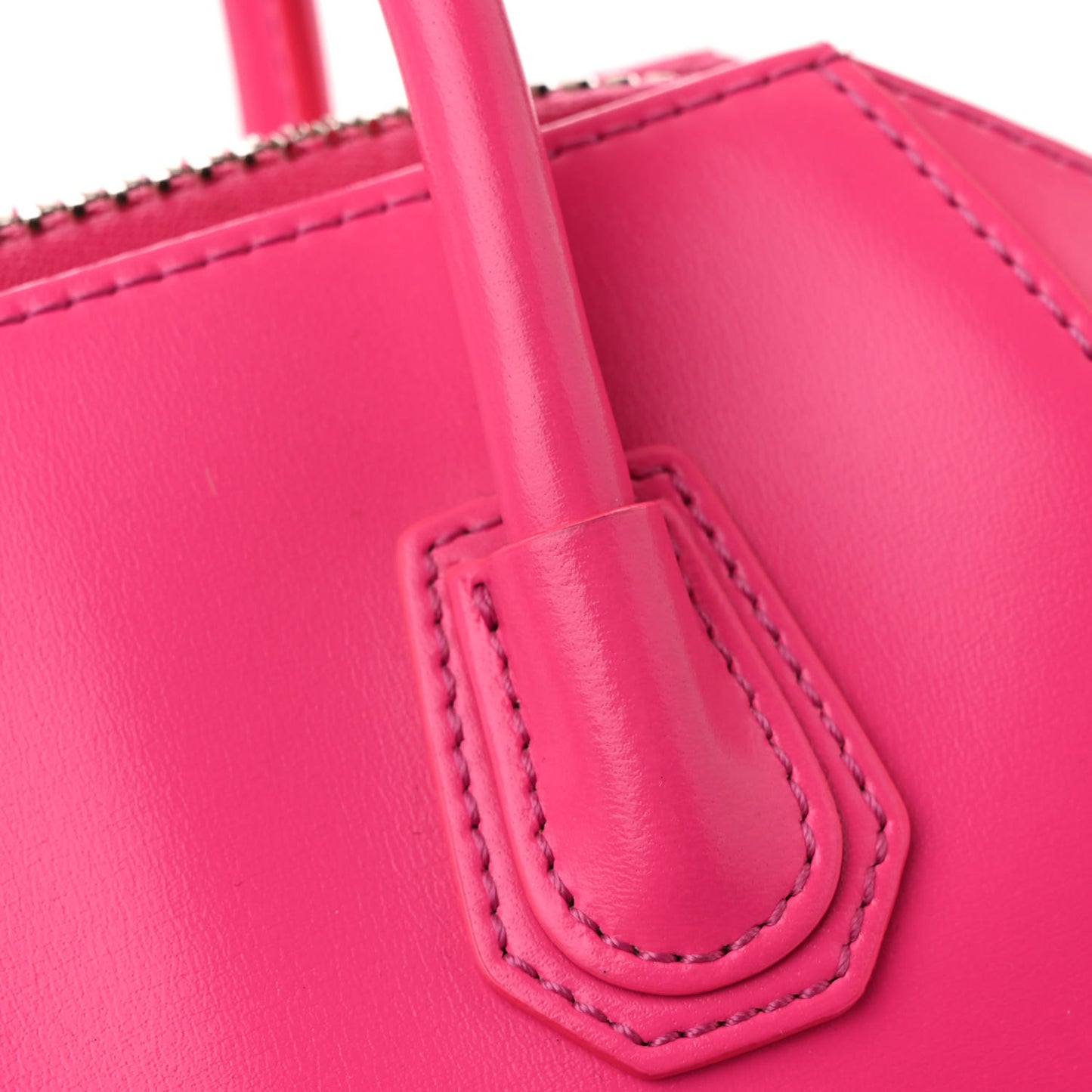 Shiny Lord Calfskin Mini Antigona Shocking Pink