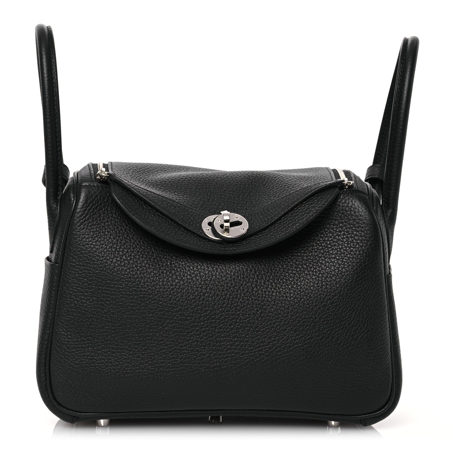 Hermes Taurillon Clemence Lindy 26 Black 1 of 12