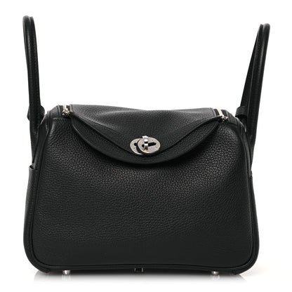 Hermes Taurillon Clemence Lindy 26 Black 1 of 12