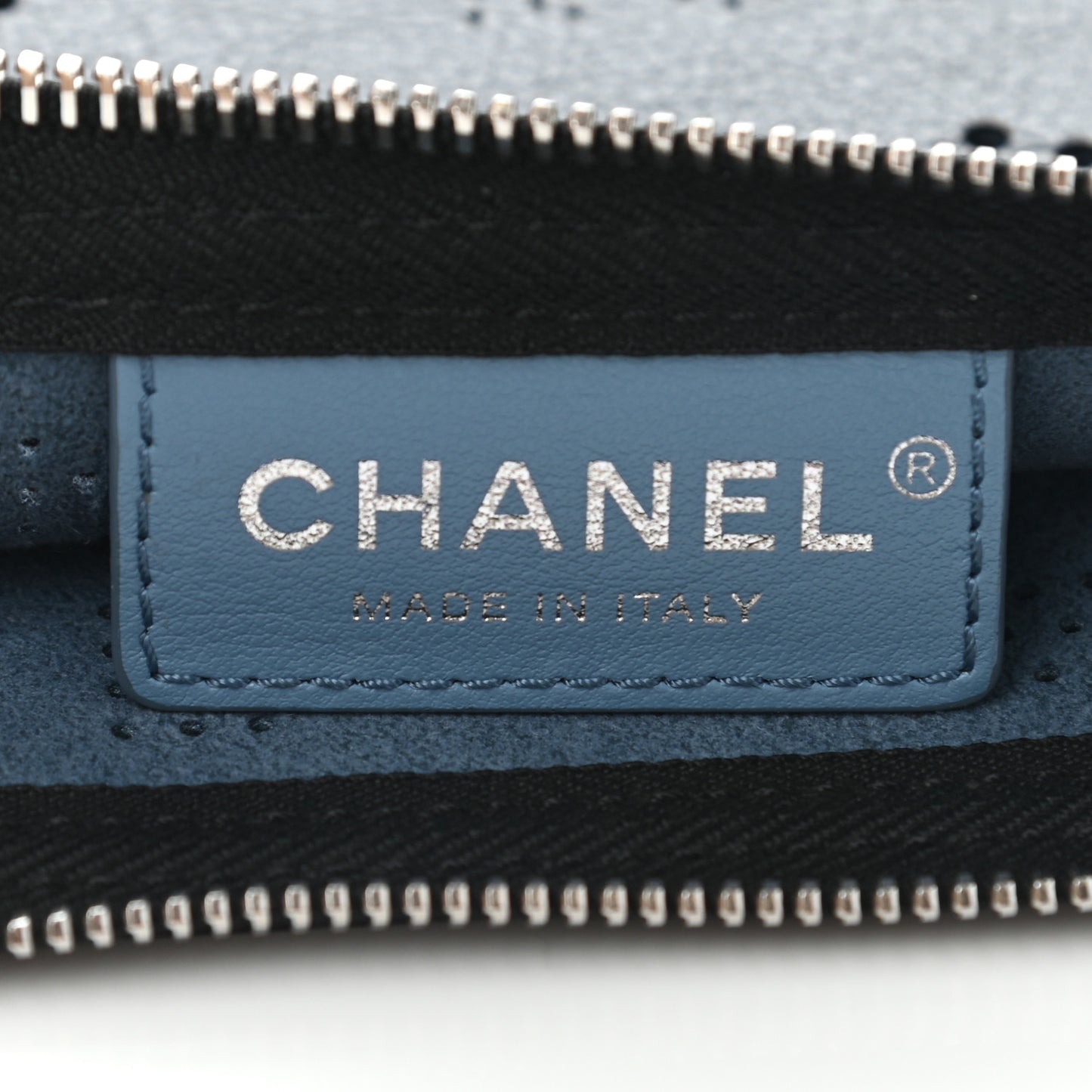 Calfskin Eyelets Clutch Black