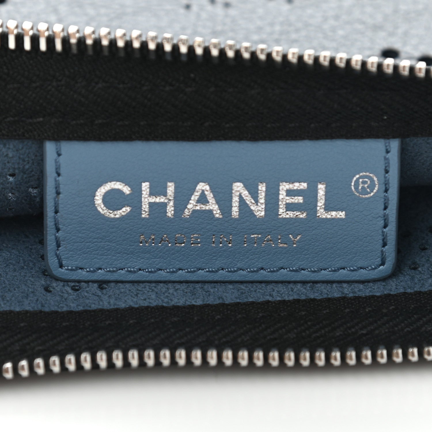 Chanel Calfskin Eyelets Clutch Black 6 of 8