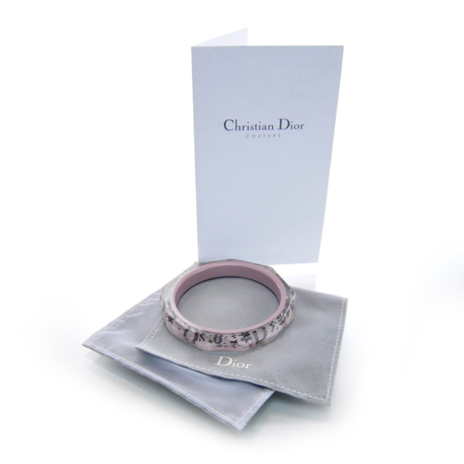 Christian Dior Resin Swarovski Bracelet Pink 5 of 5