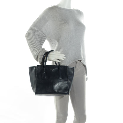 Prada Glace Calf Twin Pocket Tote Baltico 2 of 8