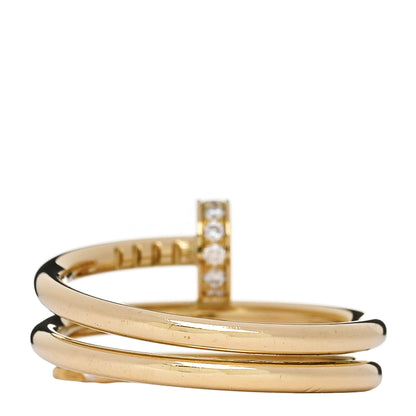 Cartier 18K Yellow Gold Diamond Double Juste Un Clou Ring 51 5.75 3 of 5
