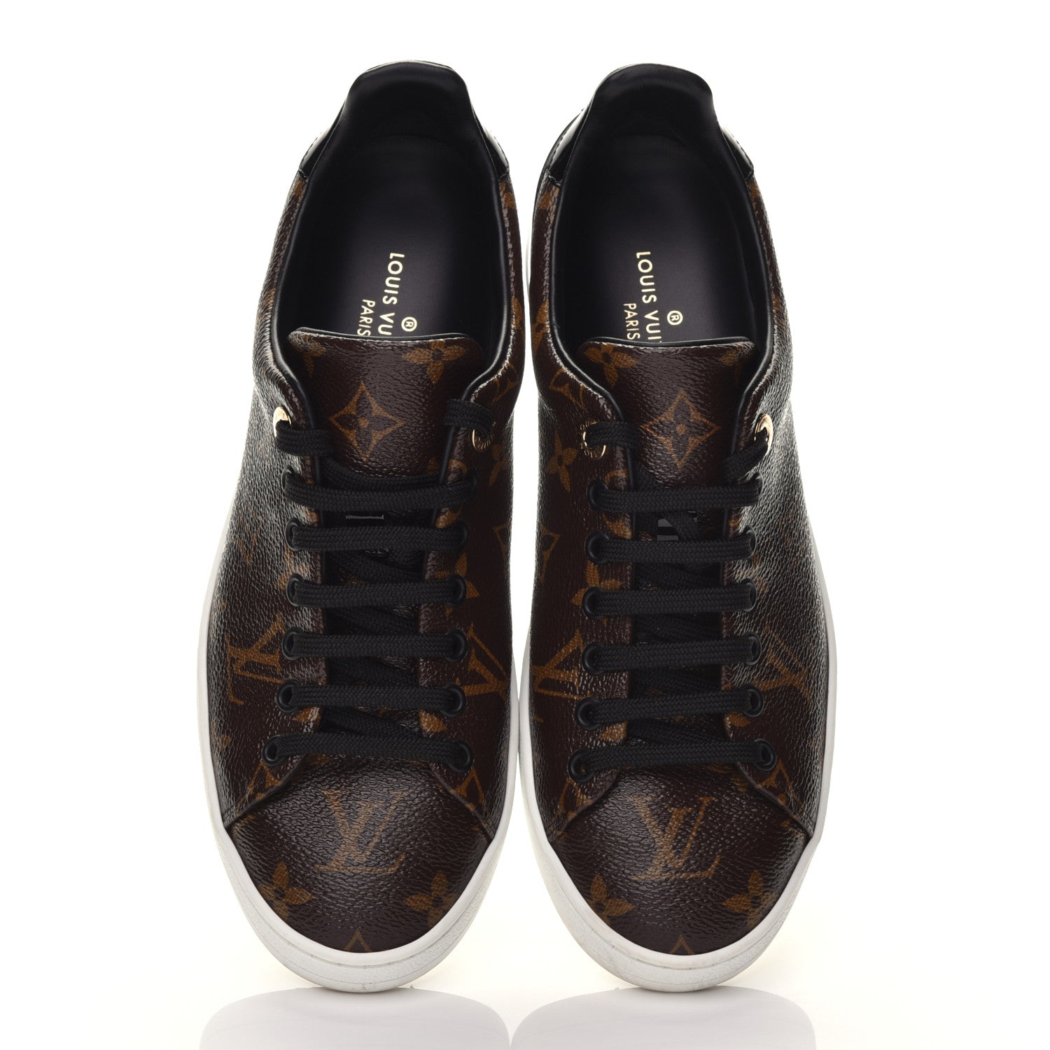 Louis Vuitton Patent Monogram Frontrow Sneakers 38 5 of 11
