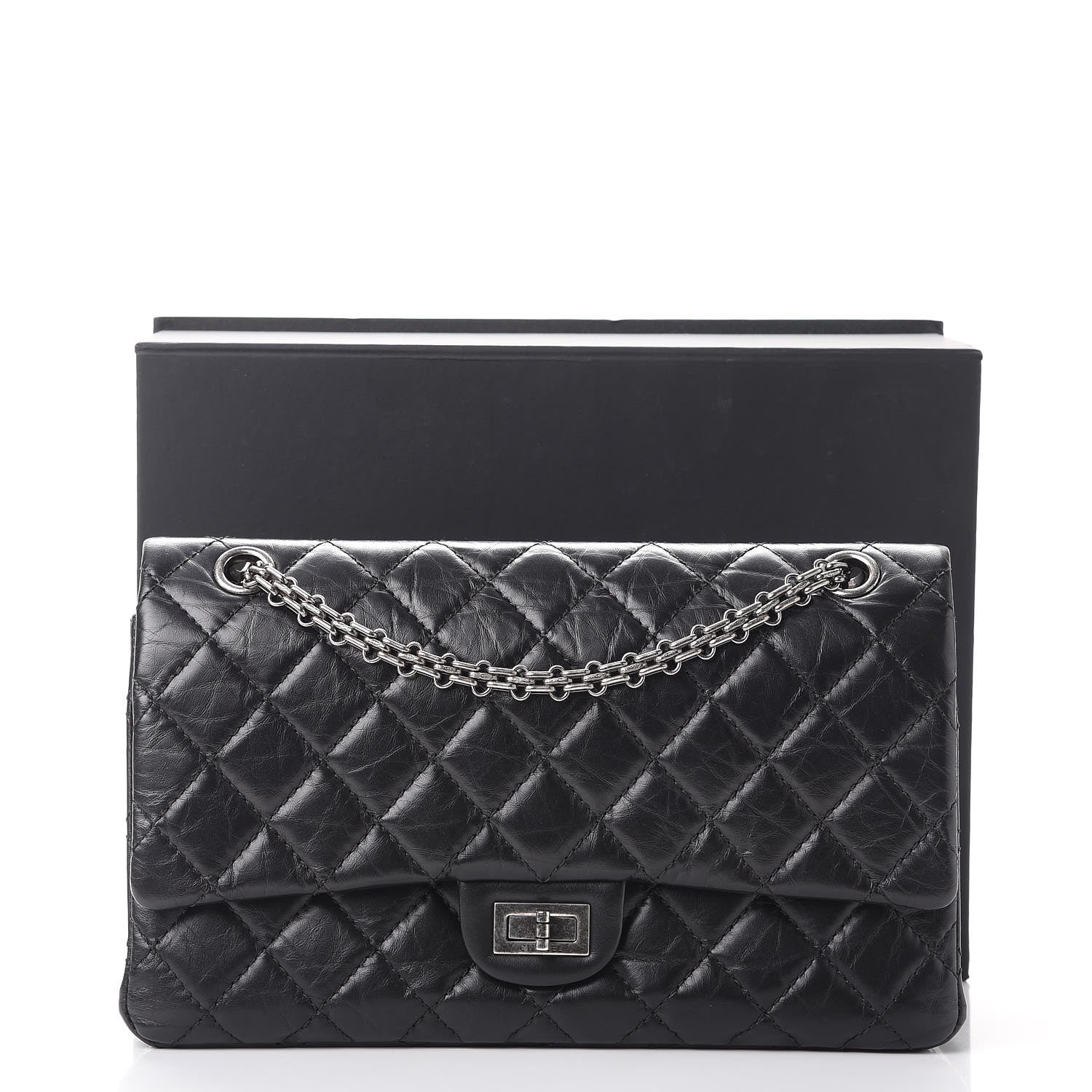 Chanel Aged Calfskin Quilted 2.55 Reissue 226 Flap Black 9 of 9