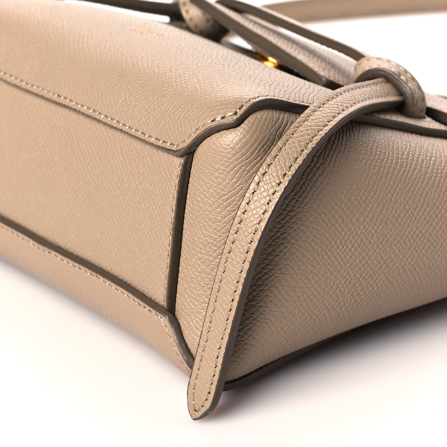 Grained Calfskin Pico Belt Bag Light Taupe
