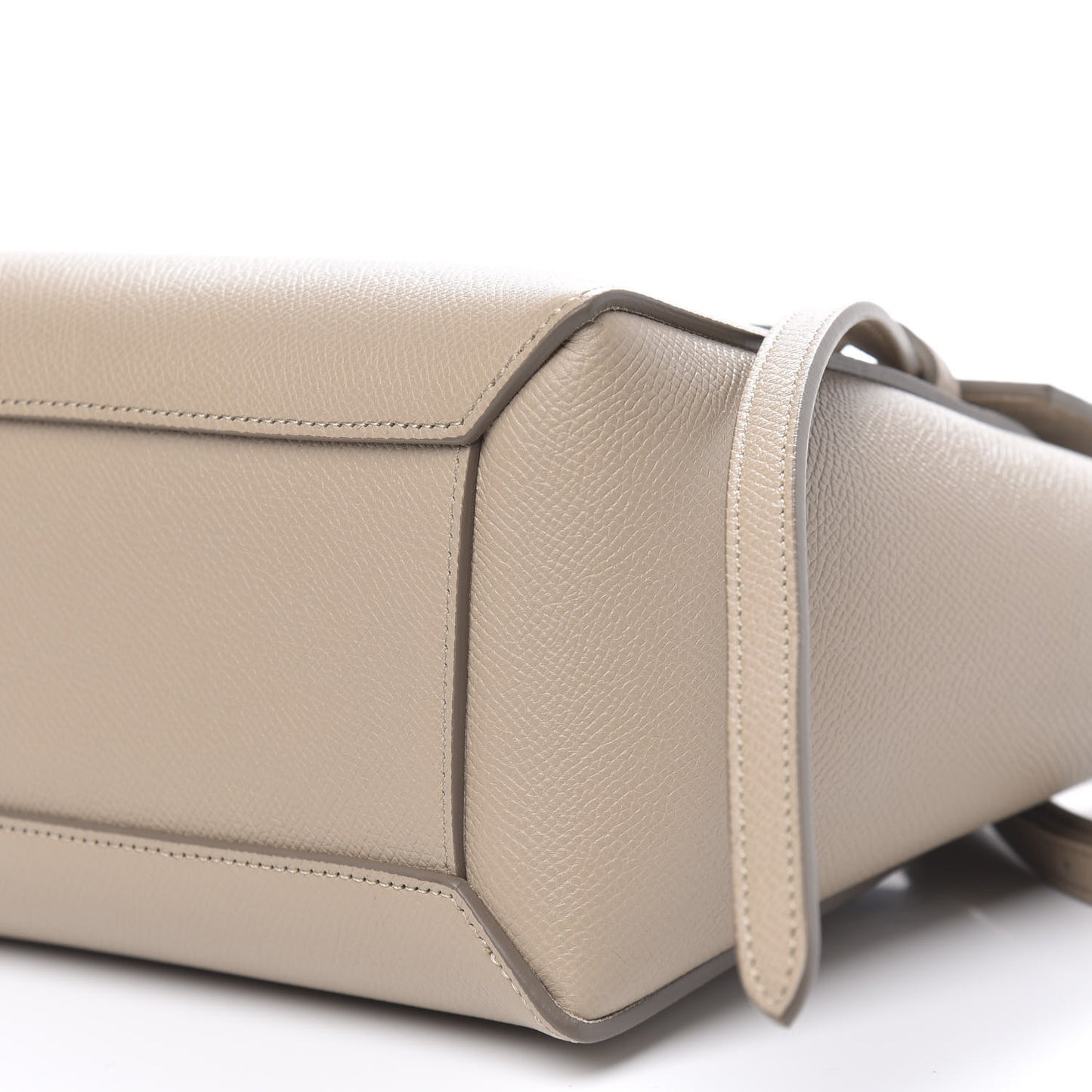 Grained Calfskin Nano Belt Bag Light Taupe