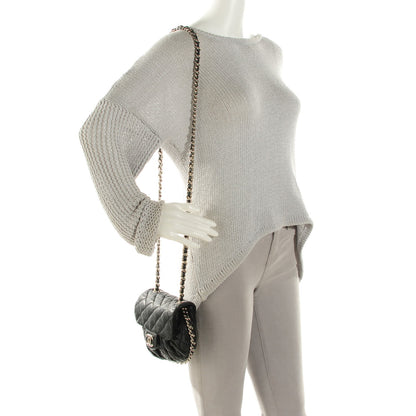 Chanel Washed Lambskin Mini Chain Around Messenger Black 2 of 7