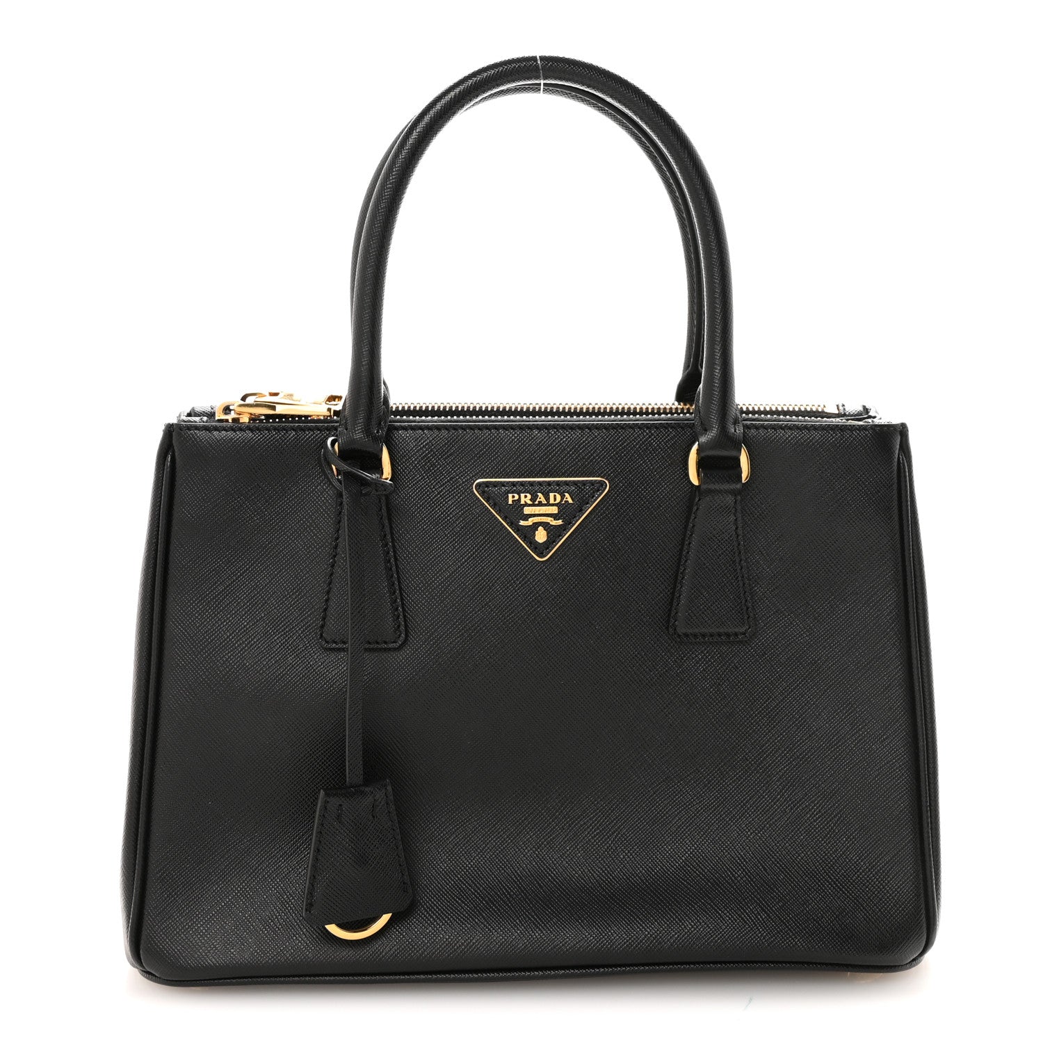 Prada Saffiano Small Galleria Double Zip Tote Black 1 of 9