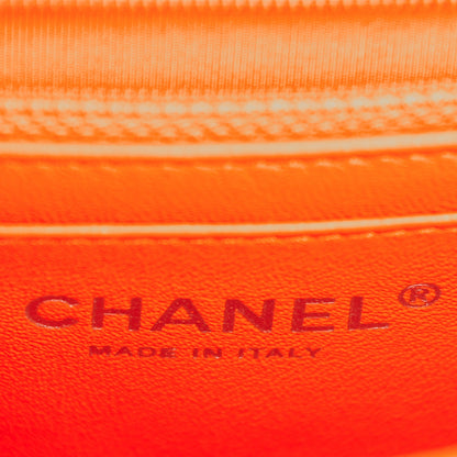 Chanel Patent Quilted Mini Rectangular Flap Orange 7 of 8