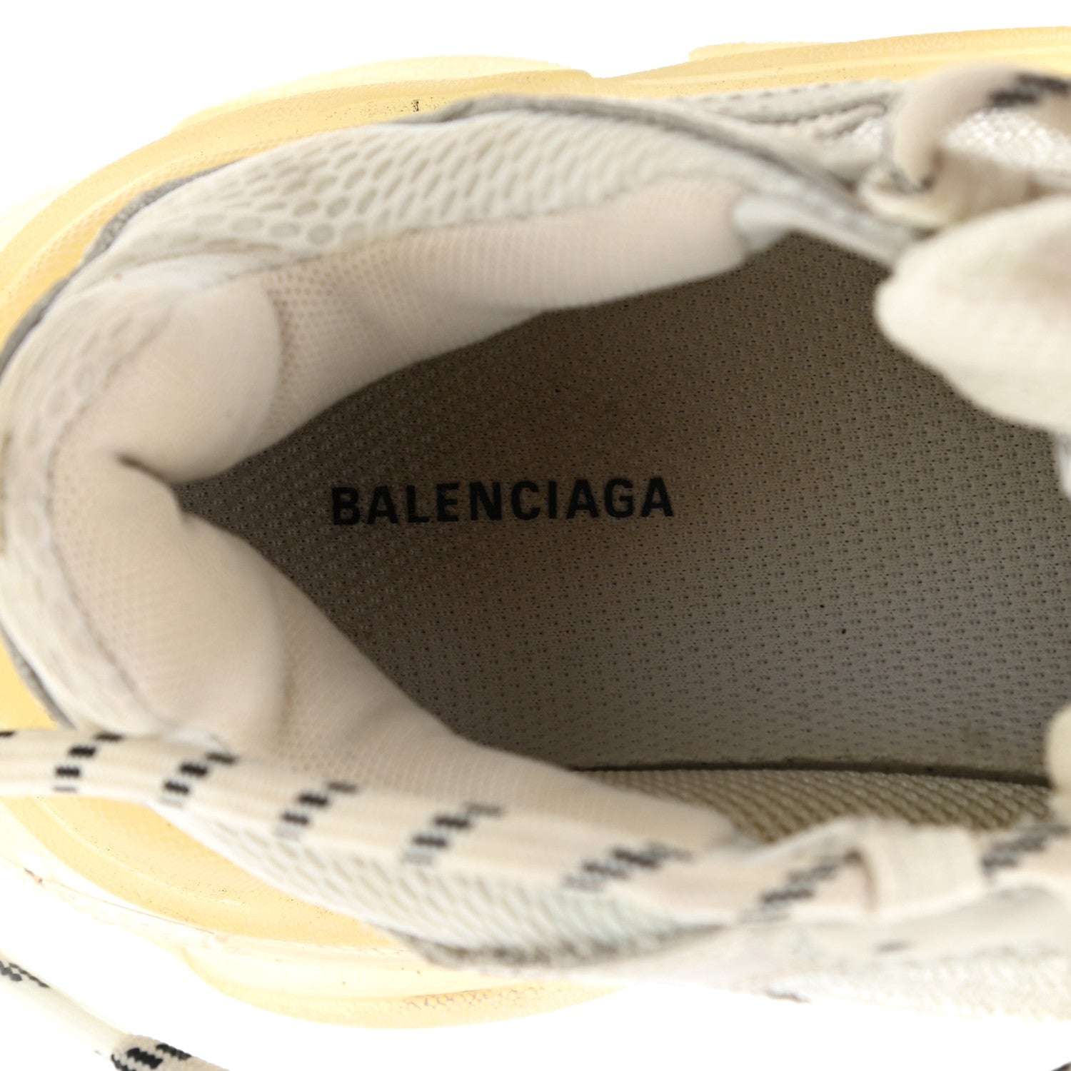 Balenciaga Fabric Mesh Clear Sole Womens Triple S Sneakers 35 White 7 of 12