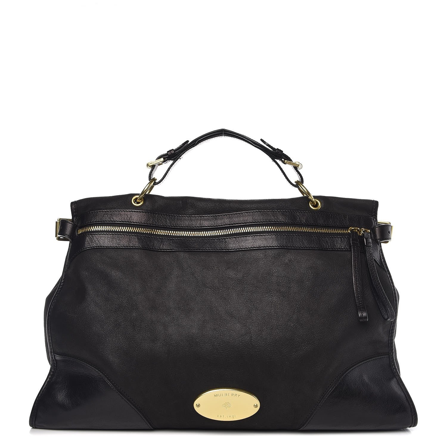 Mulberry Calfskin Taylor Satchel Black 1 of 14