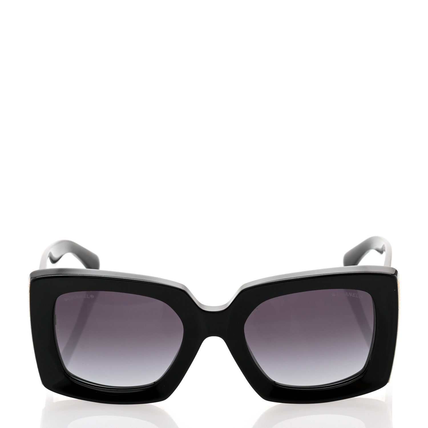 Chanel Acetate Rectangle Sunglasses 5435 Black 2 of 8