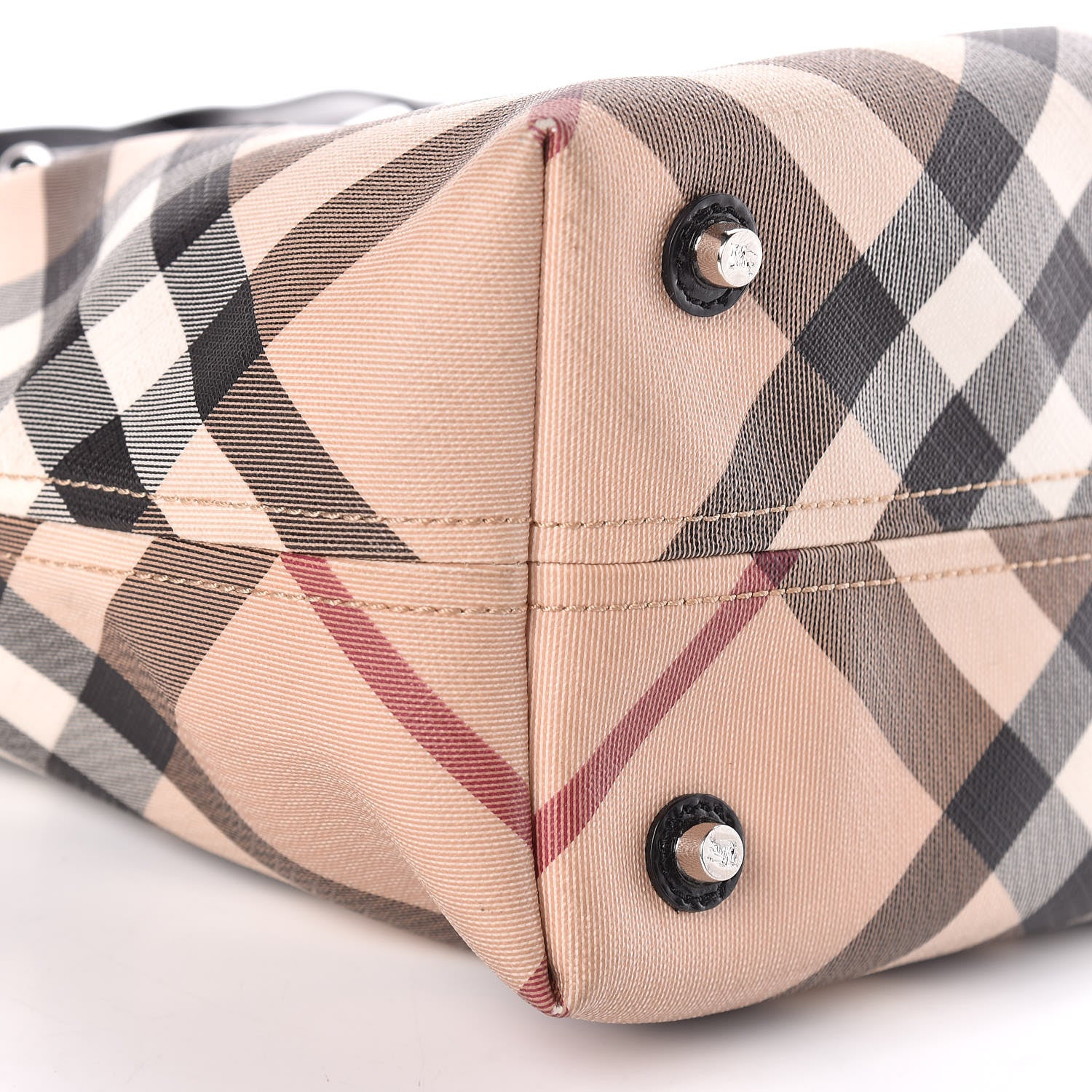 Burberry Patent Trim Nova Check Small Nickie Shopper Tote 5 of 22