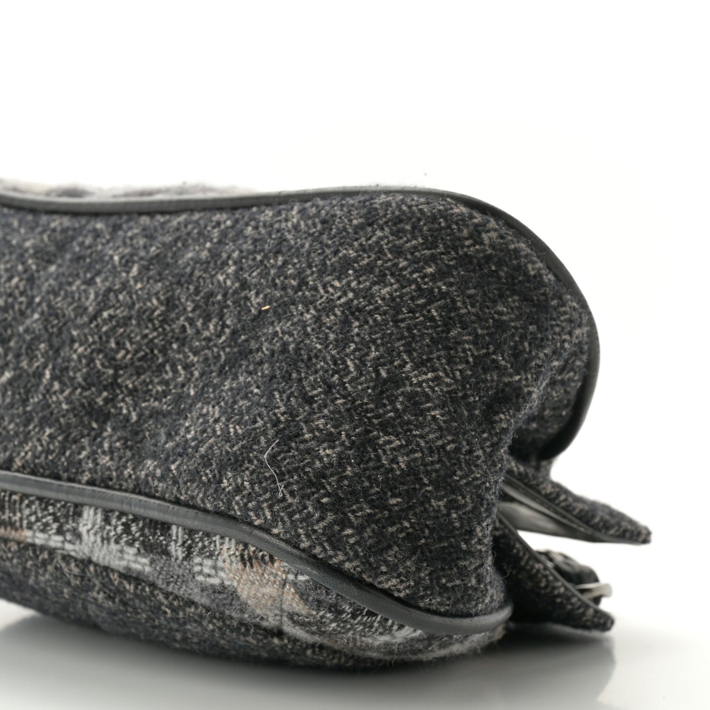 Wool Tweed Frame Bag Grey Multicolor