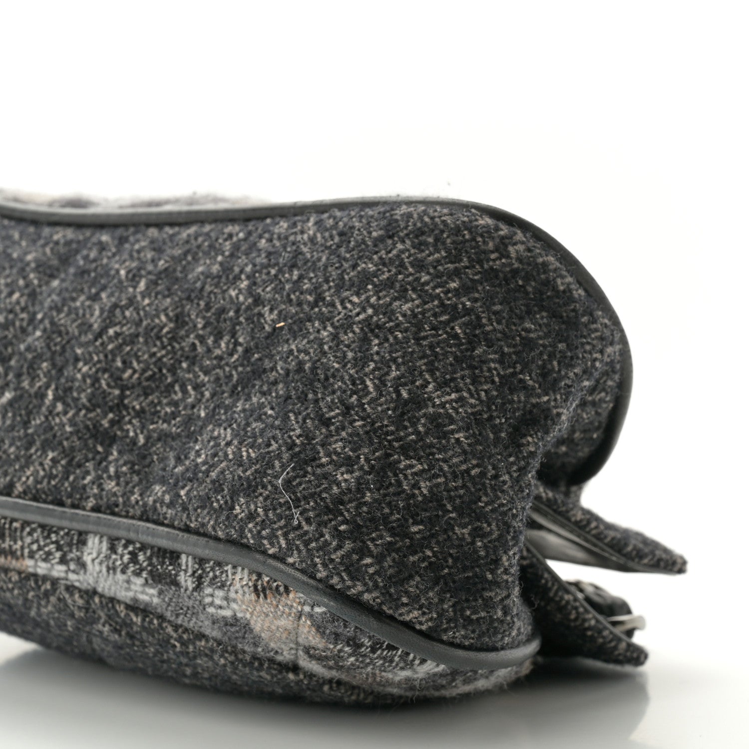 Chanel Wool Tweed Frame Bag Grey Multicolor 10 of 10