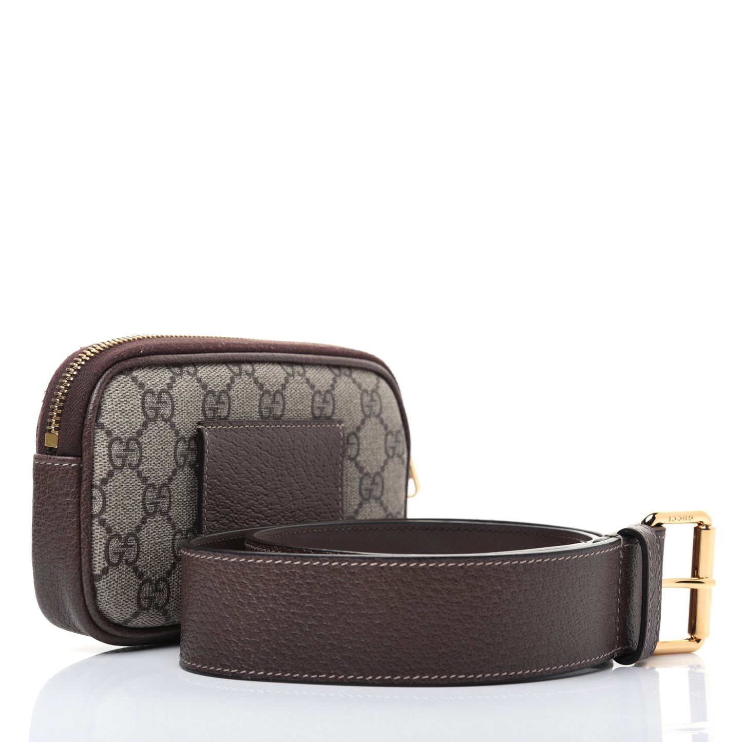 GG Supreme Monogram Ophidia Belted iPhone Case 85 34 Dark Brown