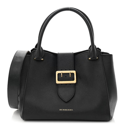 Burberry Soft Grain Calfskin Medium Buckle Tote Black 1 of 12