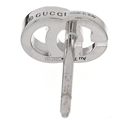 Gucci 18K White Gold Mini Running GG Stud Earrings 4 of 5