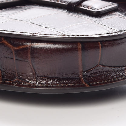 Celine Crocodile Embossed Calfskin Mini Symmetrical Bag Brown 9 of 9