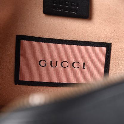 Gucci Calfskin Matelasse GucciGhost Medium GG Marmont Chain Shoulder Bag Black New Acquamarine 8 of 10