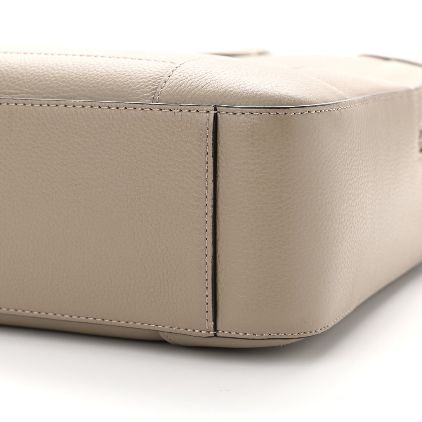 Small Classic Grain Calfskin Belgrave Double Document Holder Solid Grey