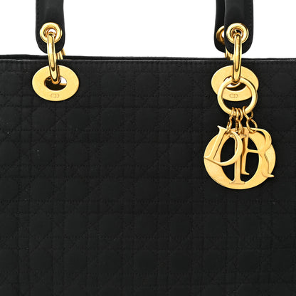 Christian Dior Nylon Cannage Medium Lady Dior Black 8 of 11