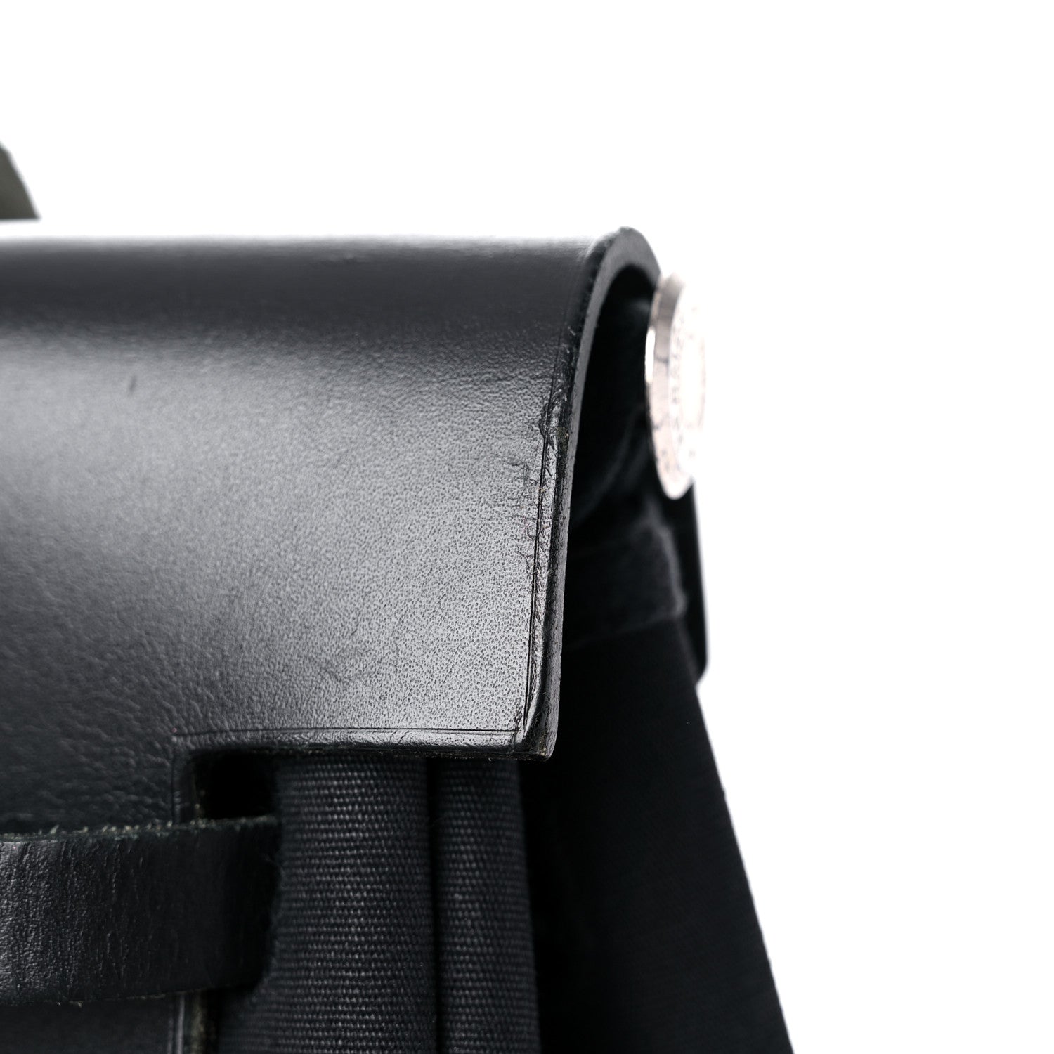 Hermes Toile Vache Calfskin Herbag 39 MM Black 18 of 21