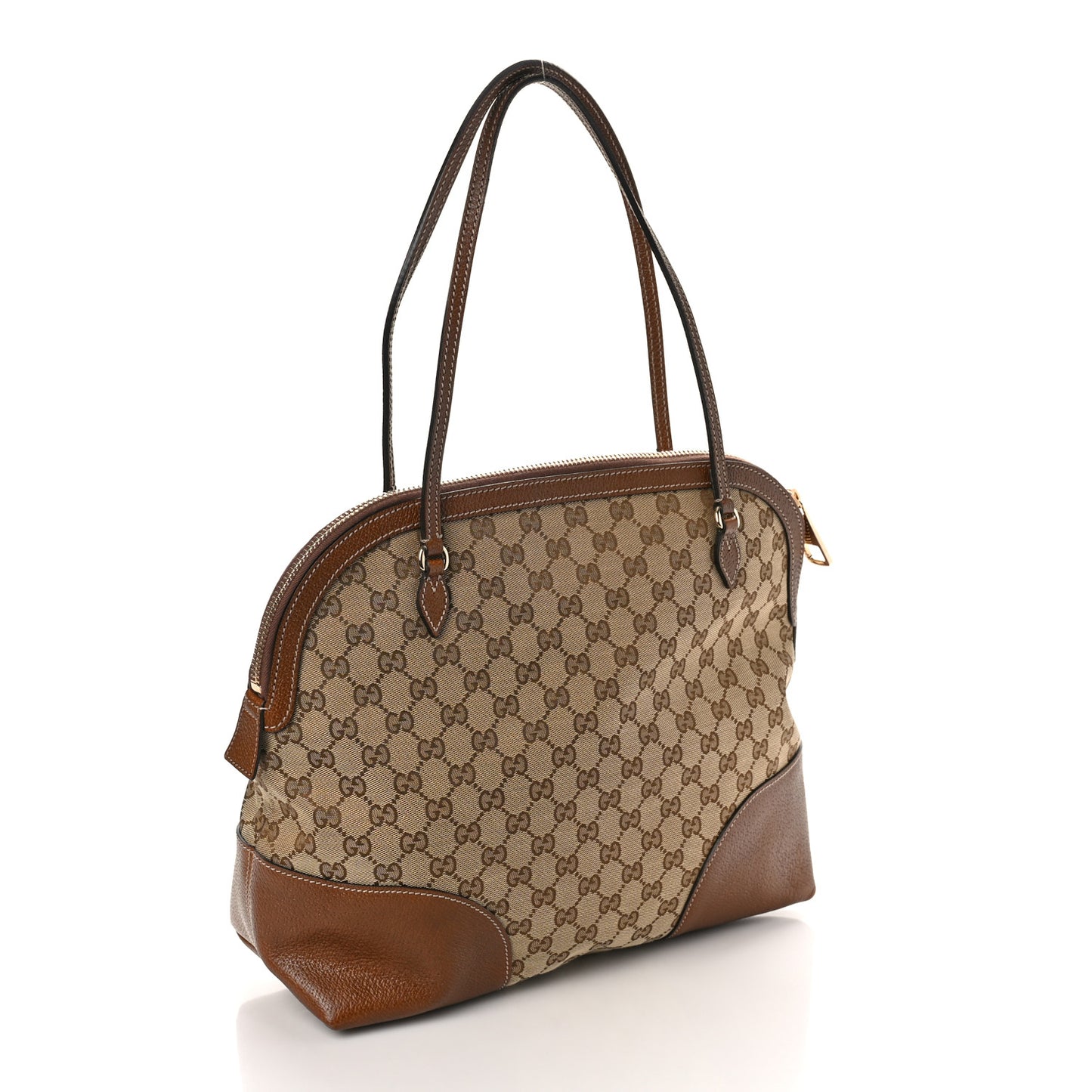 Monogram Medium Bree Shoulder Bag Beige Tabacco