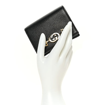 Gucci Grainy Calfskin Zumi Chain Card Case Wallet Black 2 of 8