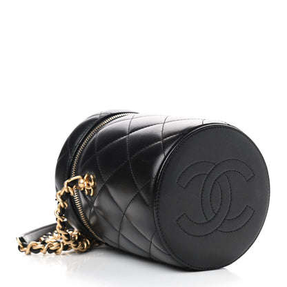 Chanel Lambskin Quilted Side Note Vanity Black 4 of 11