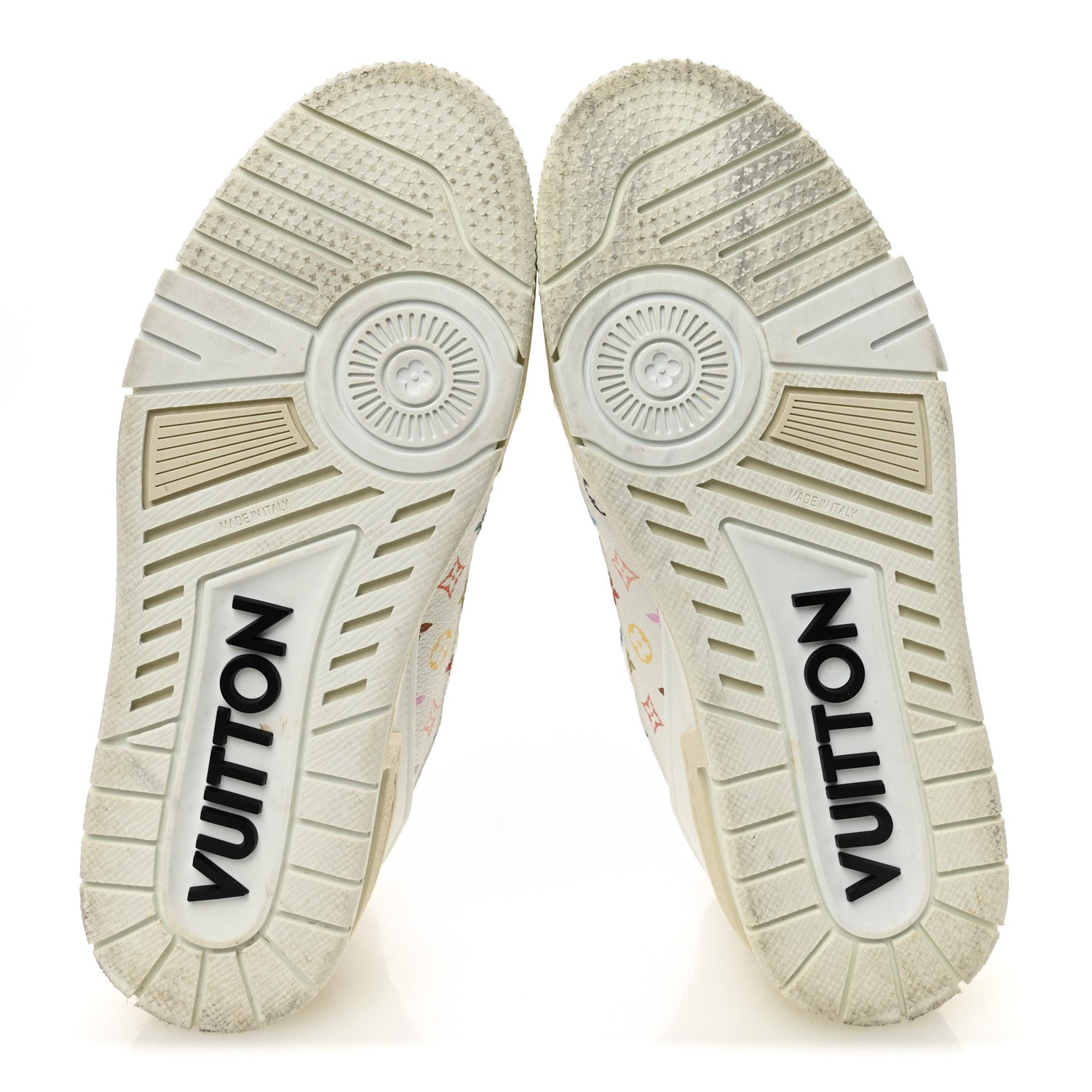 Louis Vuitton LV X TM Calfskin Monogram Multicolor Womens LV Trainer Sneakers 38 White 6 of 10