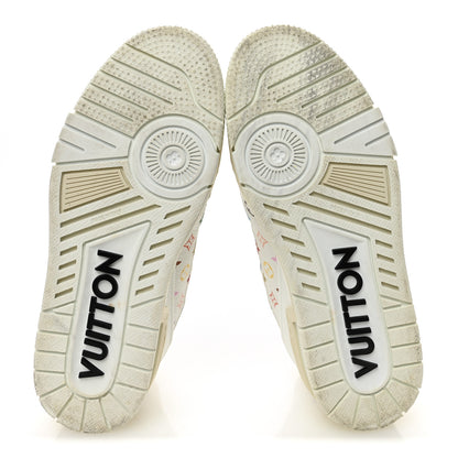 Louis Vuitton LV X TM Calfskin Monogram Multicolor Womens LV Trainer Sneakers 38 White 6 of 10