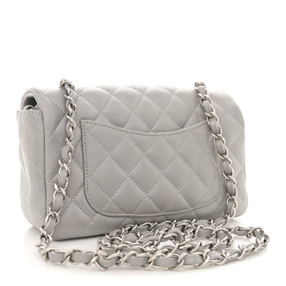 Chanel Metallic Lambskin Quilted Mini Rectangular Flap Silver 3 of 11