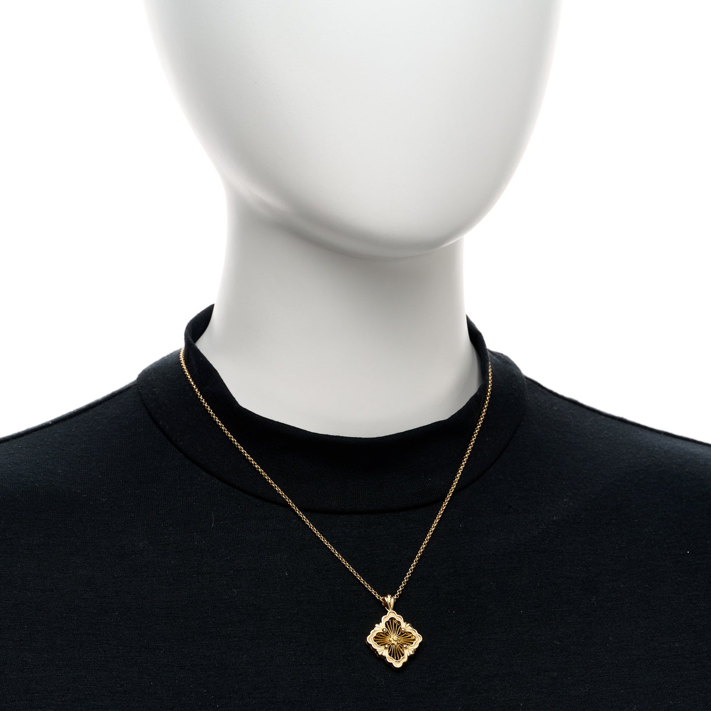 18K Yellow Gold Opera Tulle Pendant Necklace