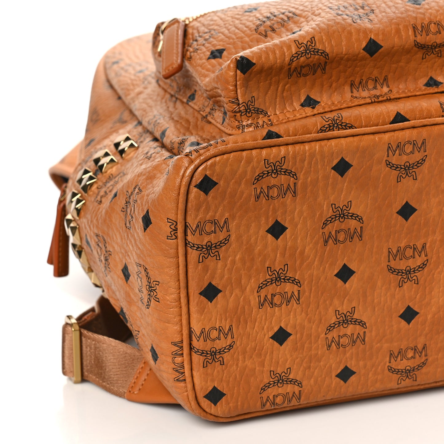 Visetos Medium Side Studs Stark Backpack Cognac