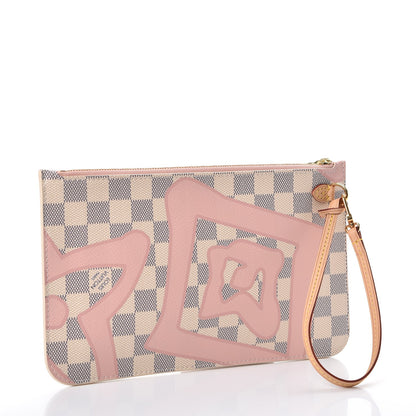 Louis Vuitton Damier Azur Tahitienne Neverfull MM GM Pochette 3 of 8