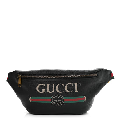 Gucci Grained Calfskin Logo Belt Bag Black 2 of 10