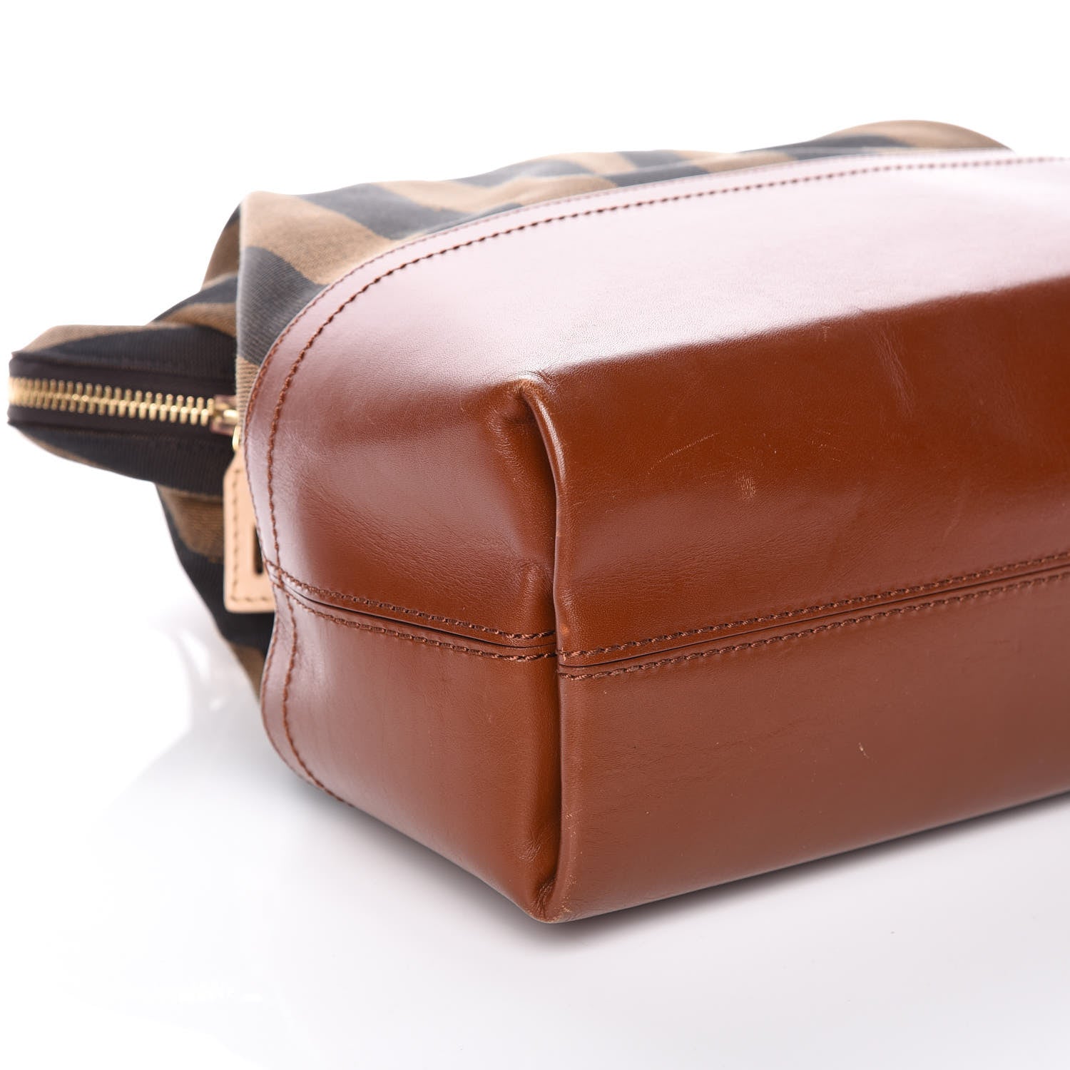 Fendi Pequin Cuoio Vegetale 2Bag Tobacco Cuoio Miele Vacchetta 5 of 12