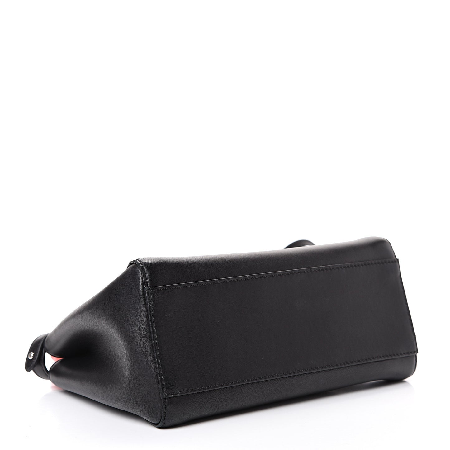 Nappa Colorblock Mini Peekaboo Iconic Satchel Black White Ecstasy