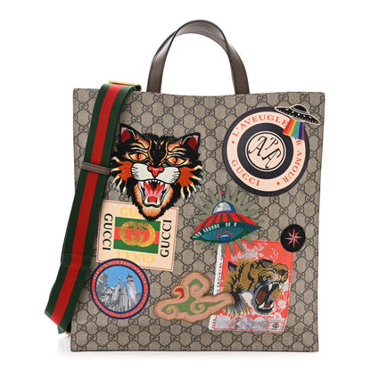 Gucci Soft GG Supreme Monogram Courrier Vertical Tote Beige New Acero 1 of 10