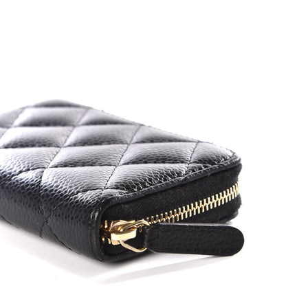 Chanel Caviar Quilted Zip Coin Purse Black 6 of 11