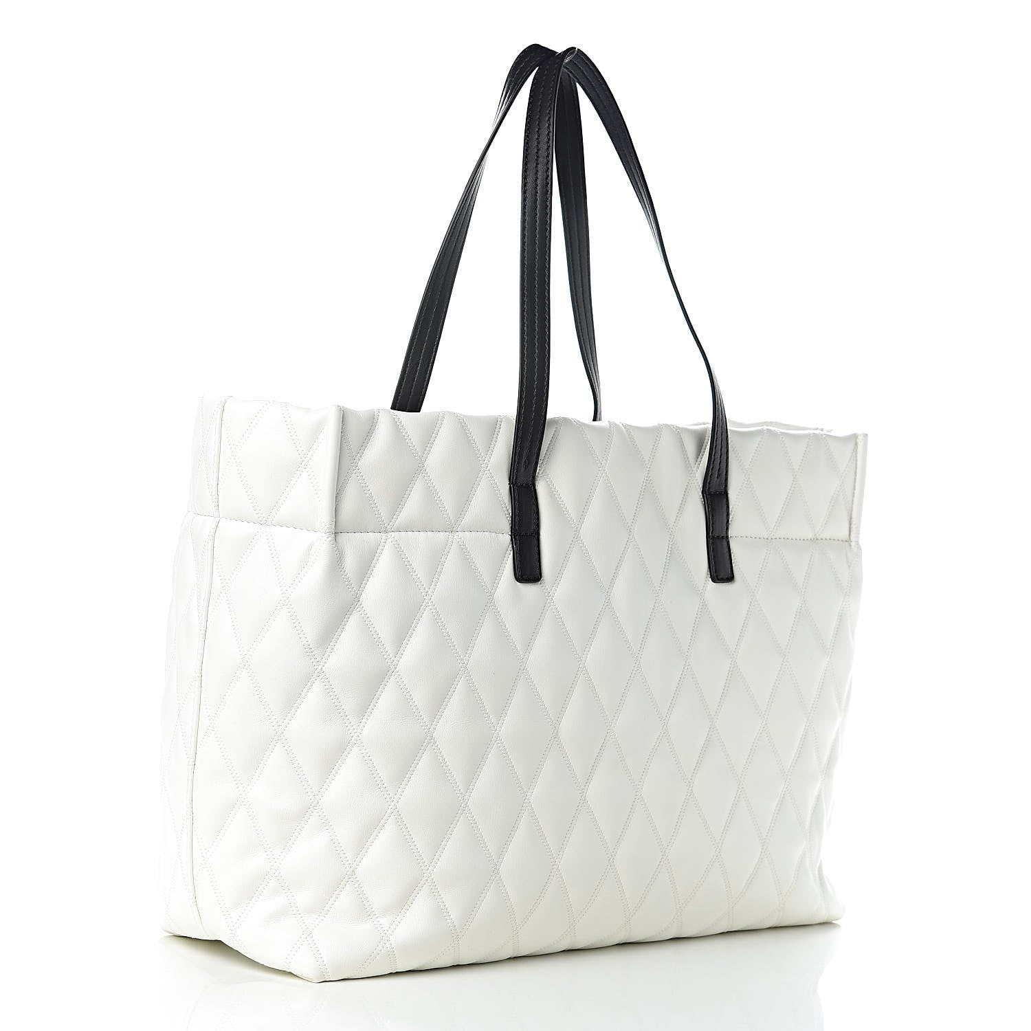 Givenchy Rubber Effect Canvas Quilted Duo Shopper Tote White 4 of 11