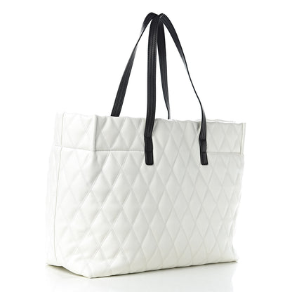Givenchy Rubber Effect Canvas Quilted Duo Shopper Tote White 4 of 11