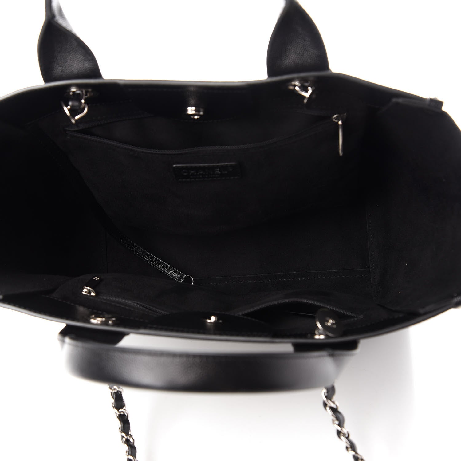 Chanel Caviar Small Studded Deauville Tote Black 5 of 10