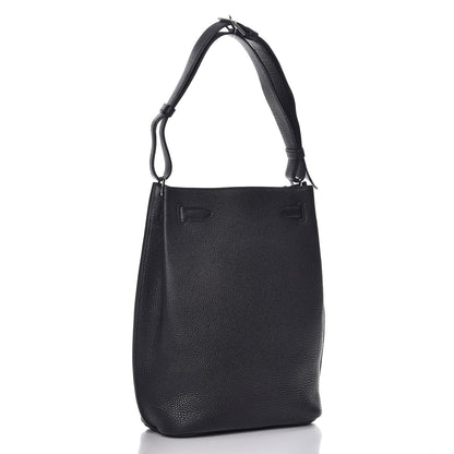 Hermes Taurillon Clemence So Kelly 22 Black 3 of 7