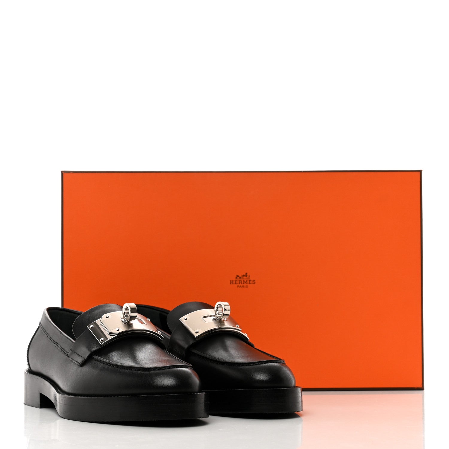 Hermes Calfskin Womens Hot Loafer 35.5 Black 9 of 9