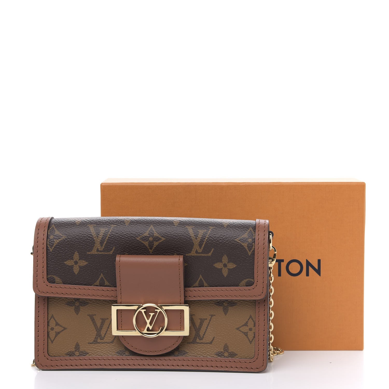 Louis Vuitton Reverse Monogram Dauphine Chain Wallet 9 of 9