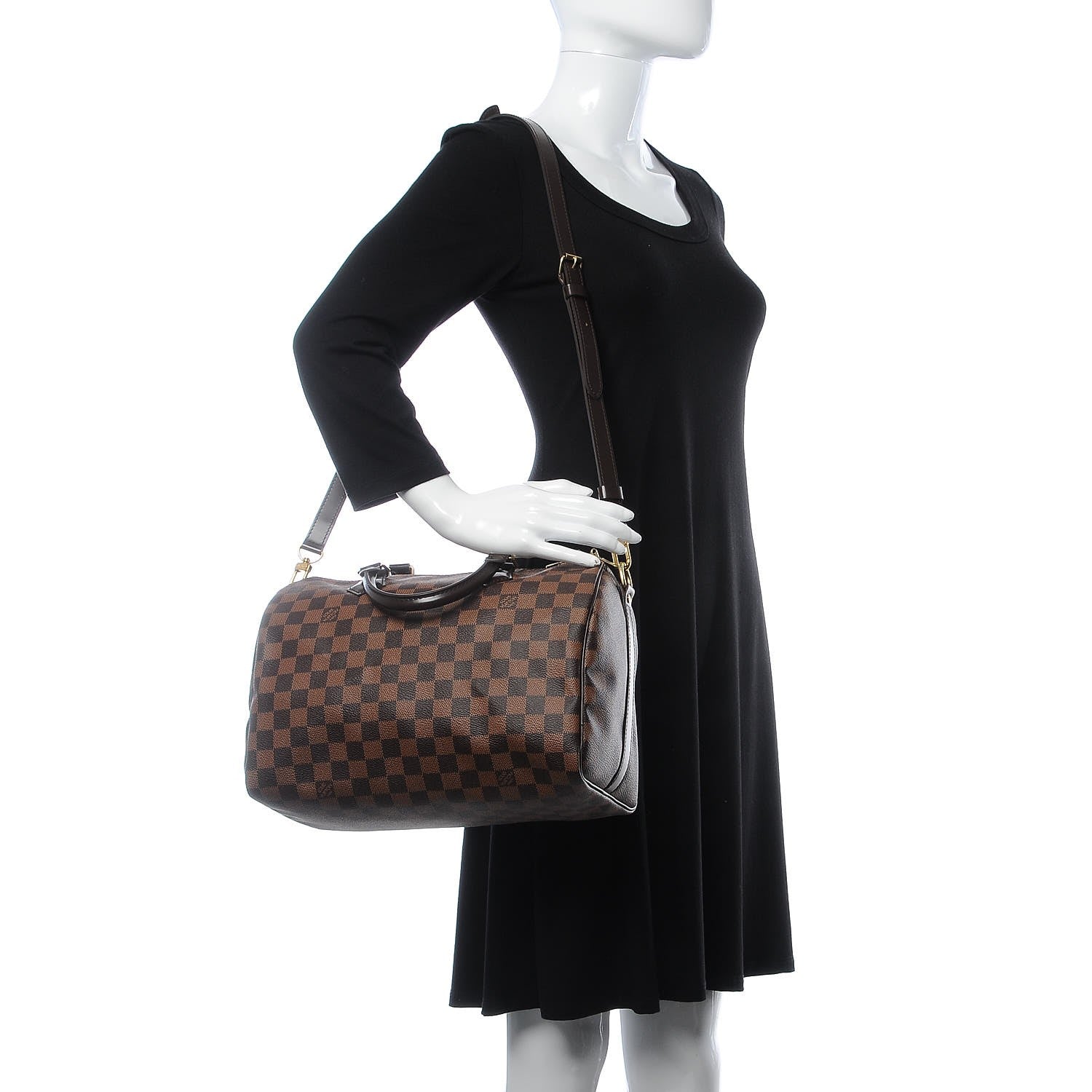 Louis Vuitton Damier Ebene Speedy Bandouliere 30 2 of 9